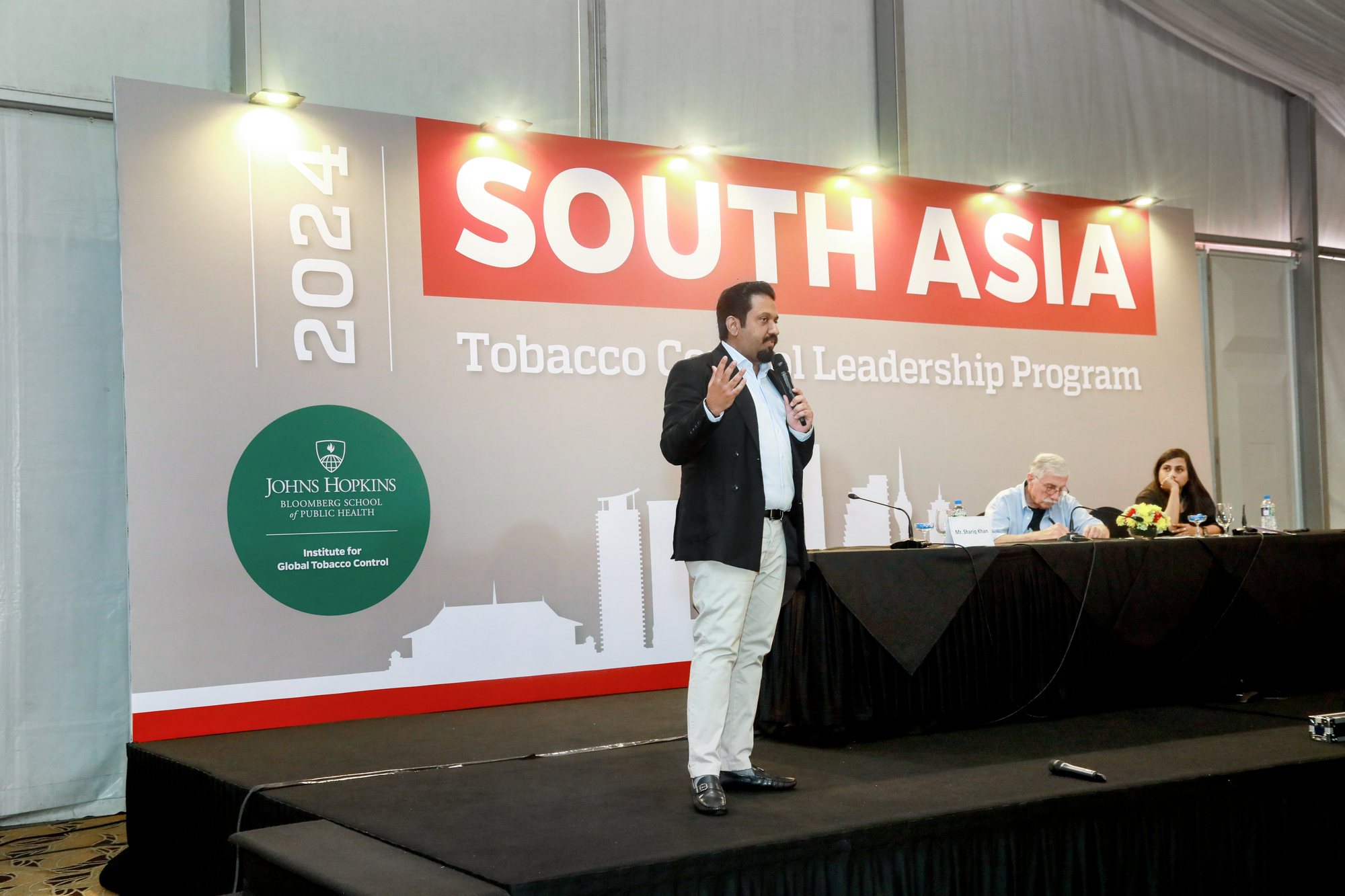 Speaker addressing the South Asia Tobacco Control Leadership Program